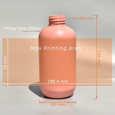 HDPE Sealing Type Shampoo Conditioner Dispenser Bottles 250ml Foaming Pump Bottle