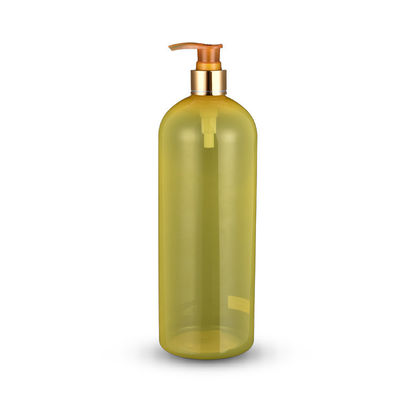 Leakproof 1L Shampoo Bottle Boston Round PET Foaming Bottle With Pump