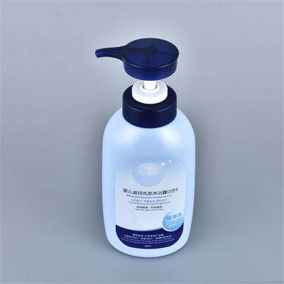 Skincare Lotion Baby Shower Gel 500ml Plastic Pump Bottles Blue HDPE