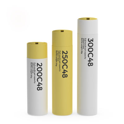 Recycled Bright Yellow Customized Disc Cap Bottle  200ml 250ml 300ml For Body Wash